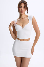 Oh Polly Lyra 9940 jupe blanche micro mini modal