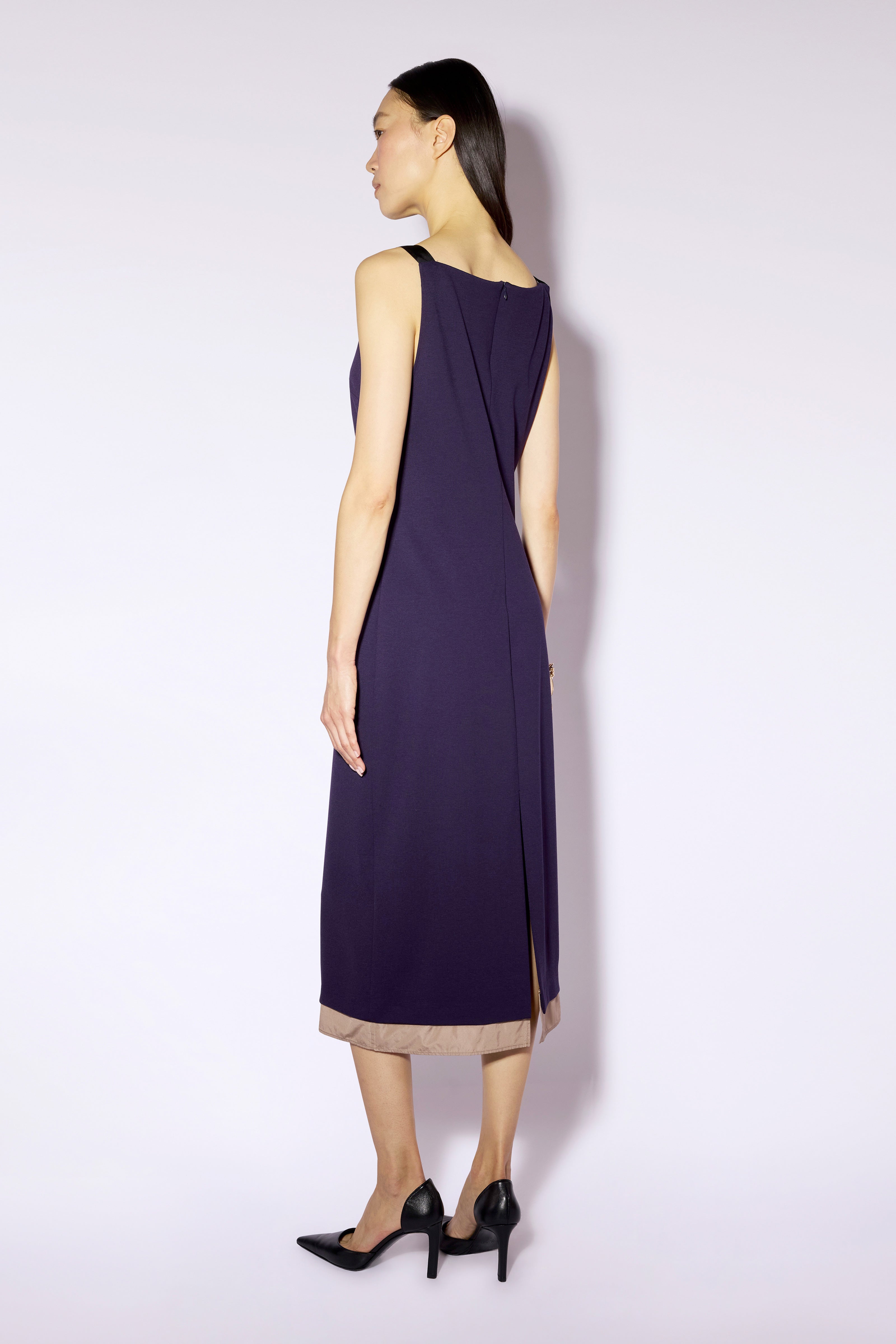 Liviana Conti Abiti Virna robe fourreau mirtillo/sesamo