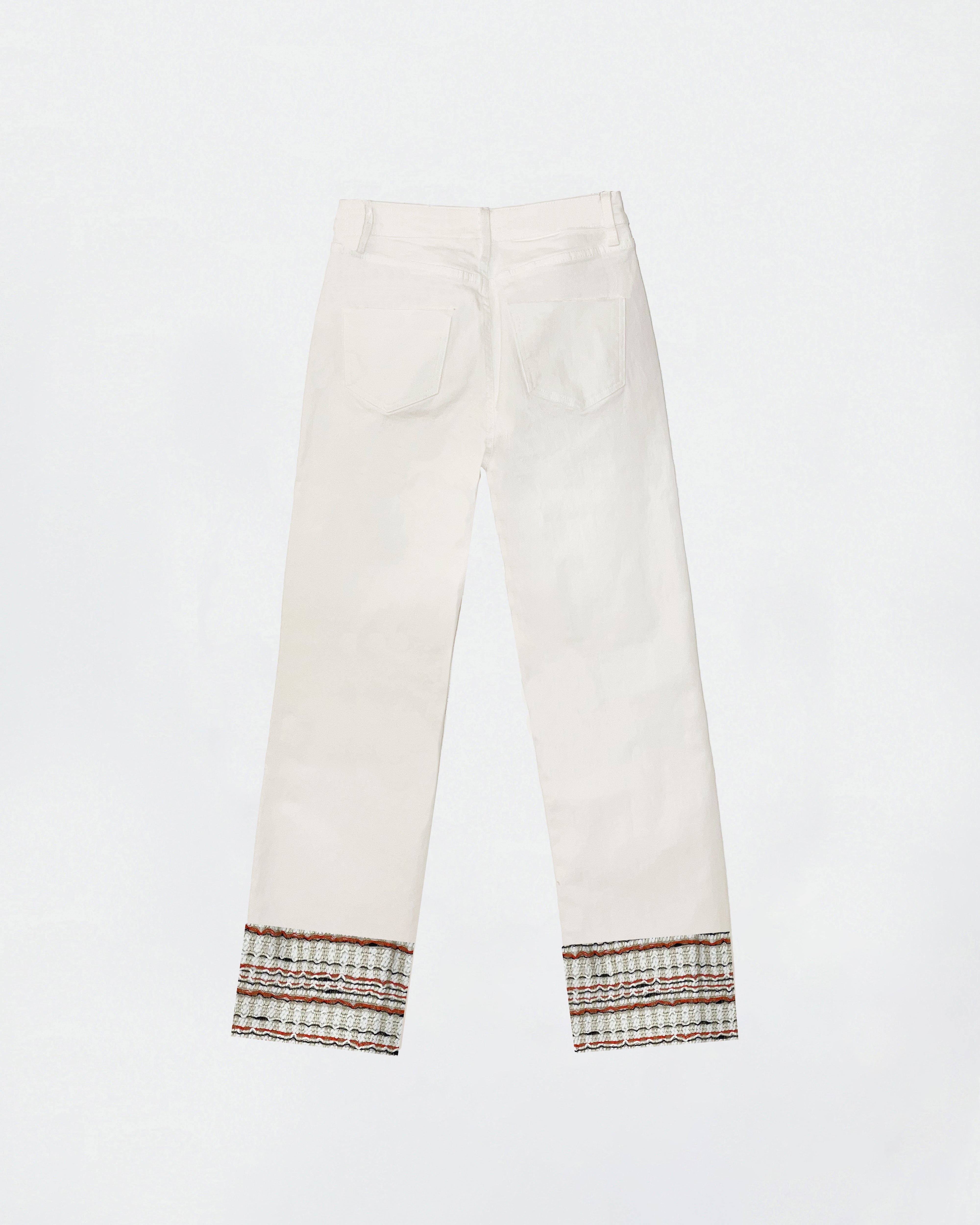 The Ethiquette Denim Narcisse Jean Blanc Hemera Tweed 96cm