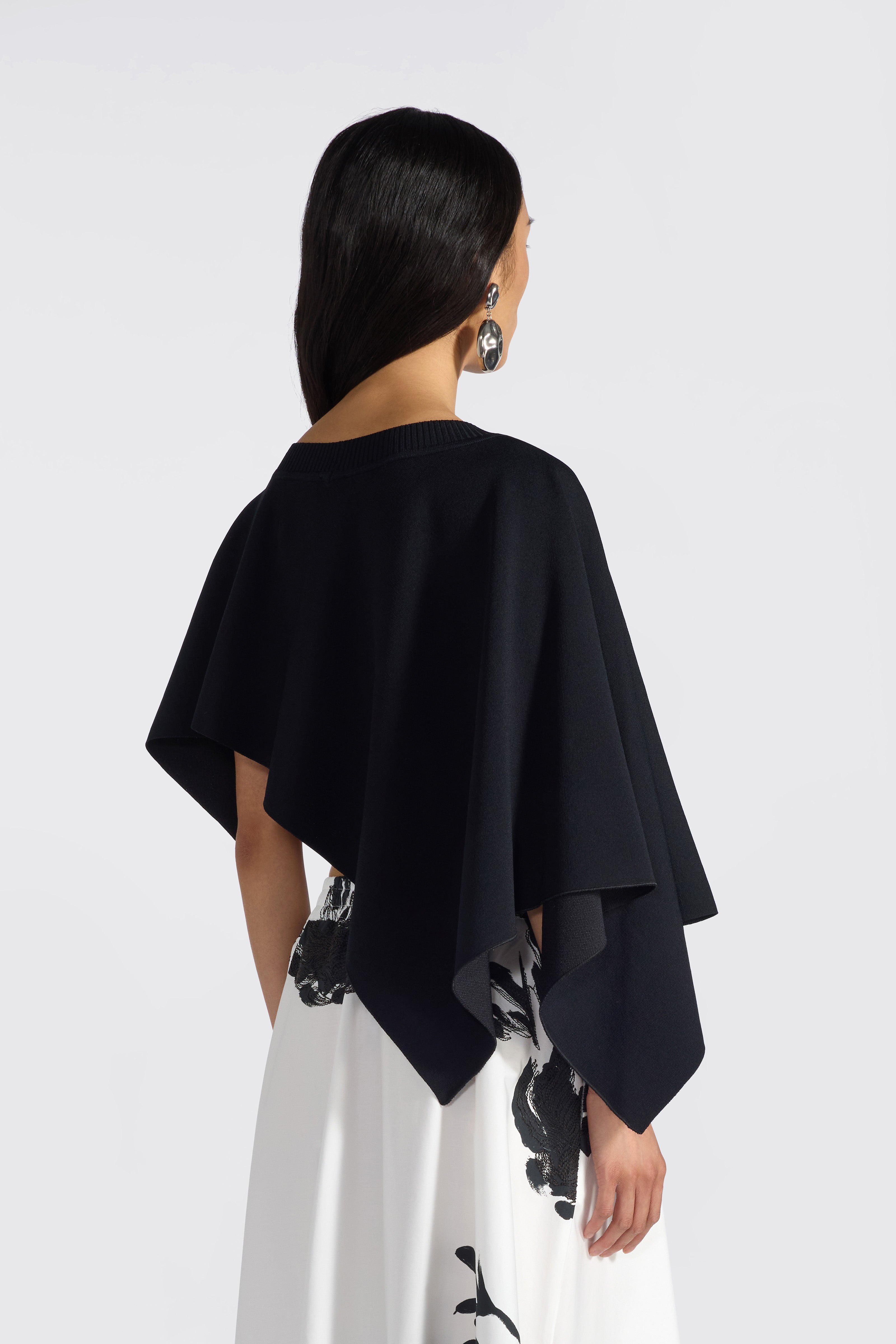 Liviana Conti Lyla cape noire viscose stretch