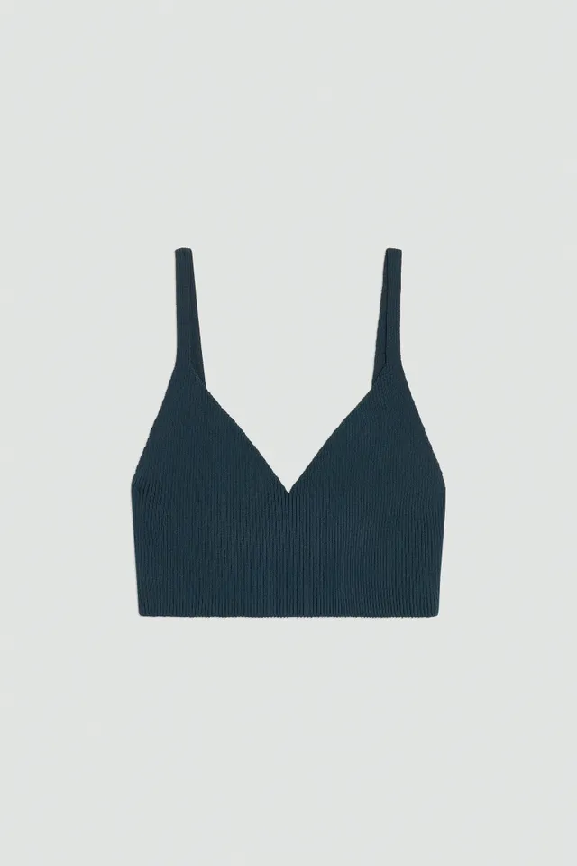 Liviana Conti Azalea top bralette noir M triangle viscose