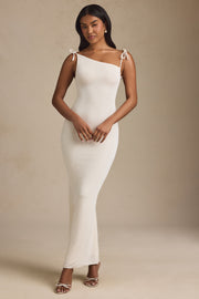 Oh Polly Noelia 7549 robe longue ivoire dos nu jersey