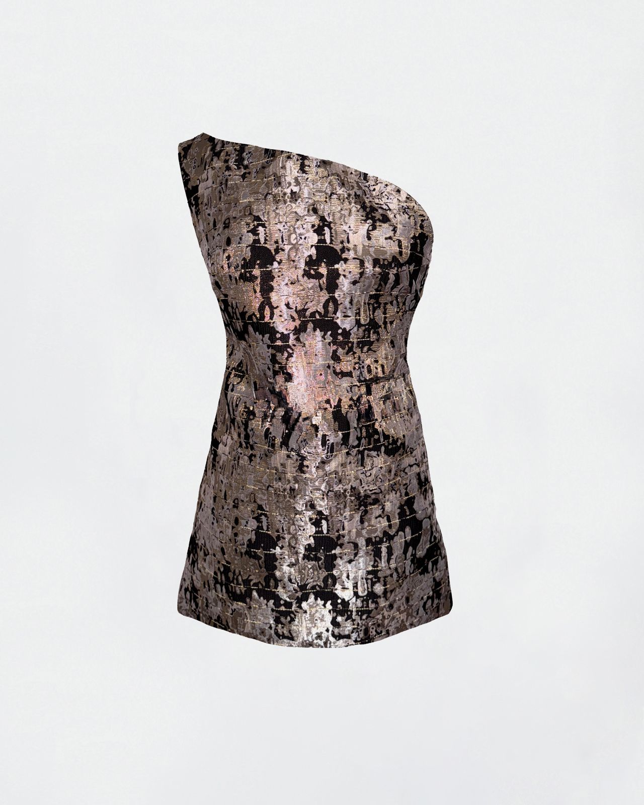 The Ethiquette Anabelle Robe jacquard Black Camouflage XS
