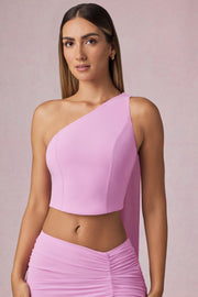 Oh Polly Rae top asymétrique rose orchidée