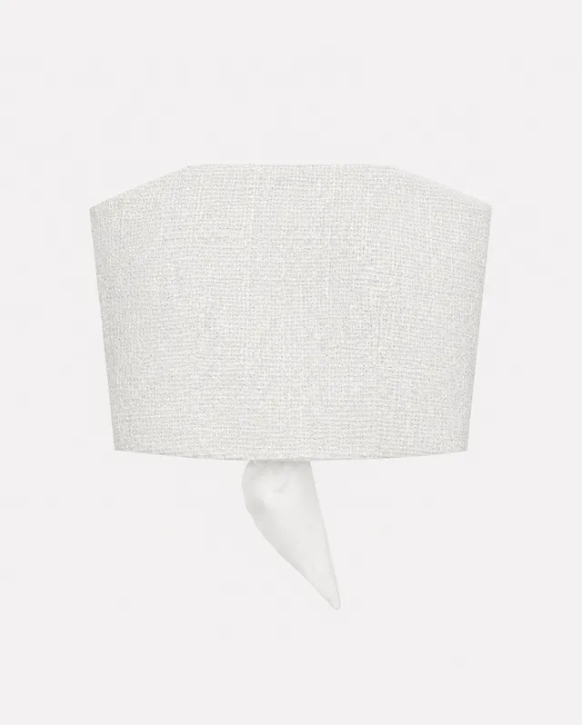 The Ethiquette Coco bustier tweed blanc Diamant