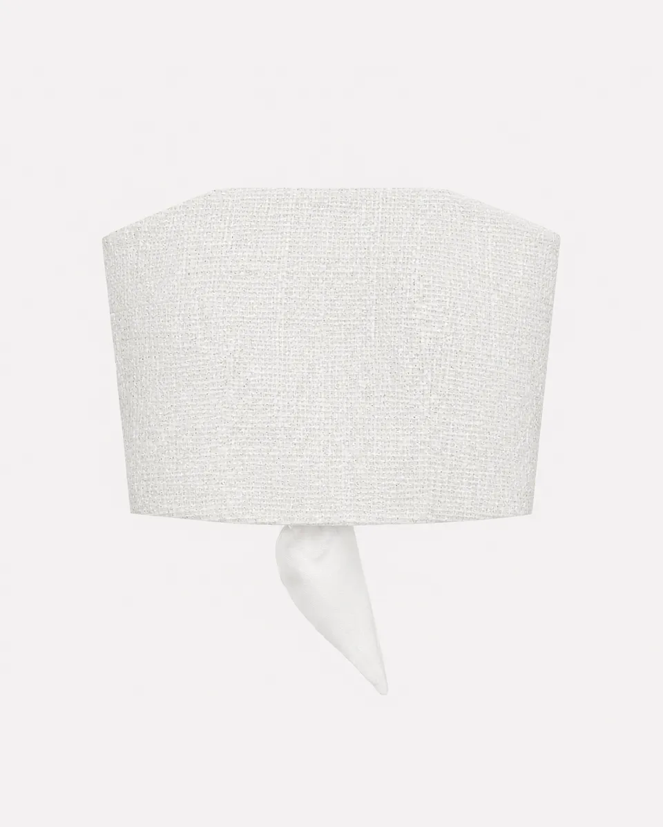 The Ethiquette Coco bustier tweed blanc Diamant
