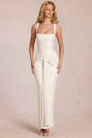 Oh Polly Nayeli 16149 Robe Maxi Pearl Jersey Ivoire