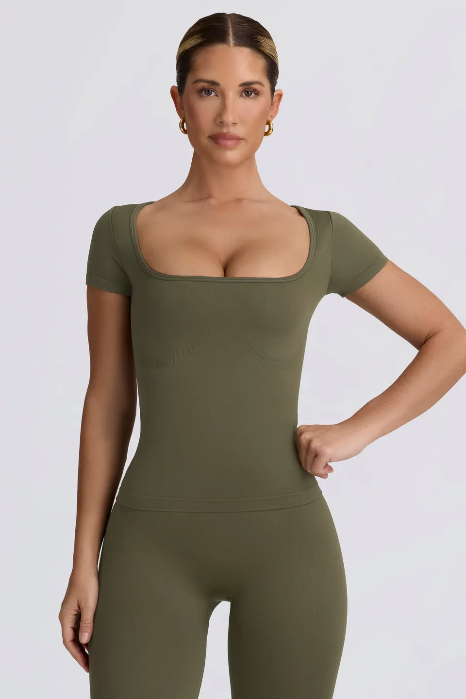 Oh Polly Super Sculpt BT2160 t-shirt vert clair sans couture