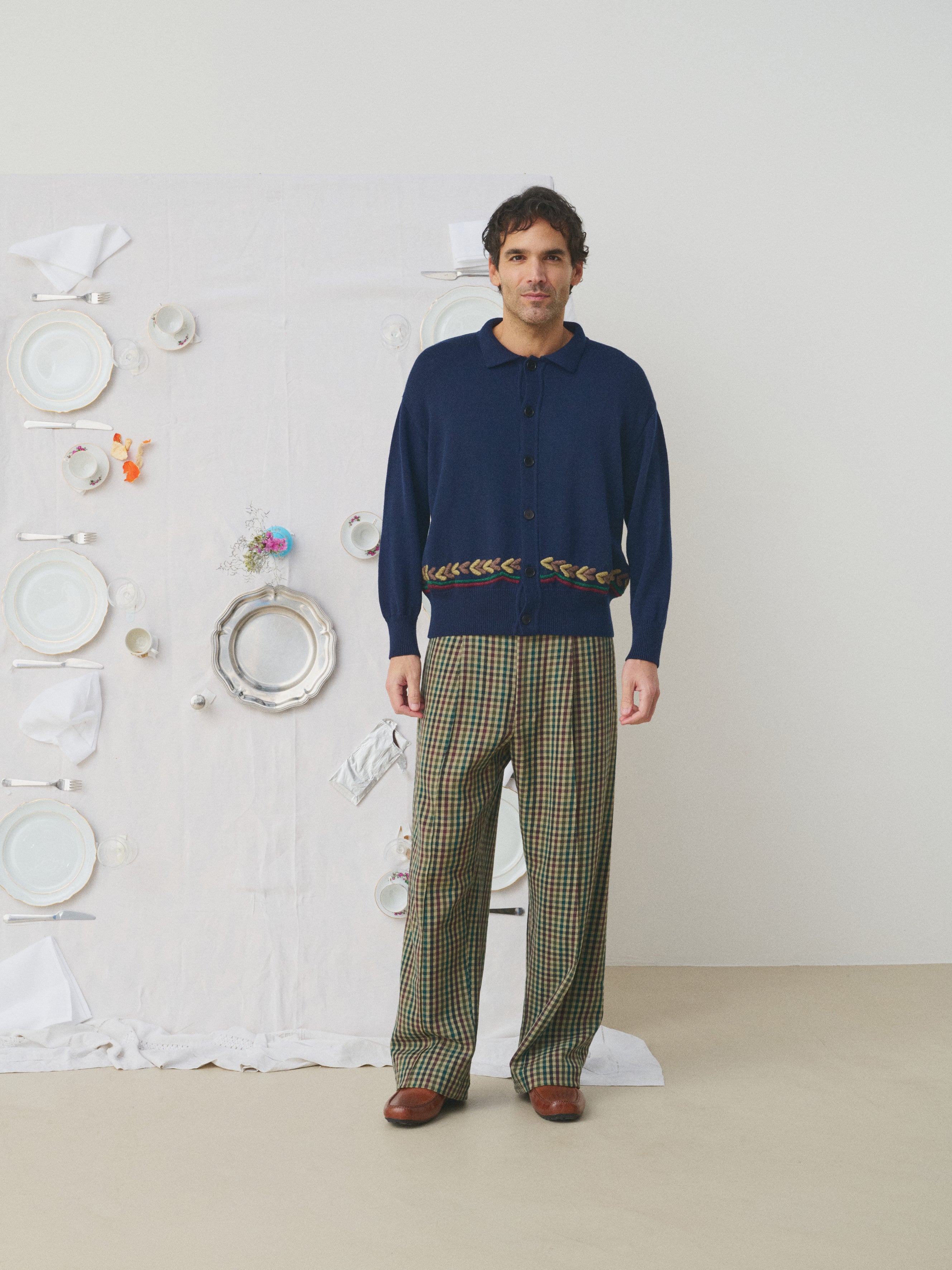 Mii à table Pantalon Deba La Vaisselle pantalon homme carreaux