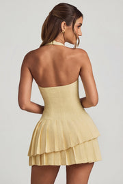 Oh Polly Rosaria 12395 robe mini jaune pastel