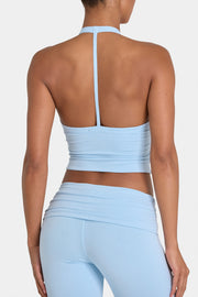 Oh Polly ButterCloud crop top débardeur bleu ciel