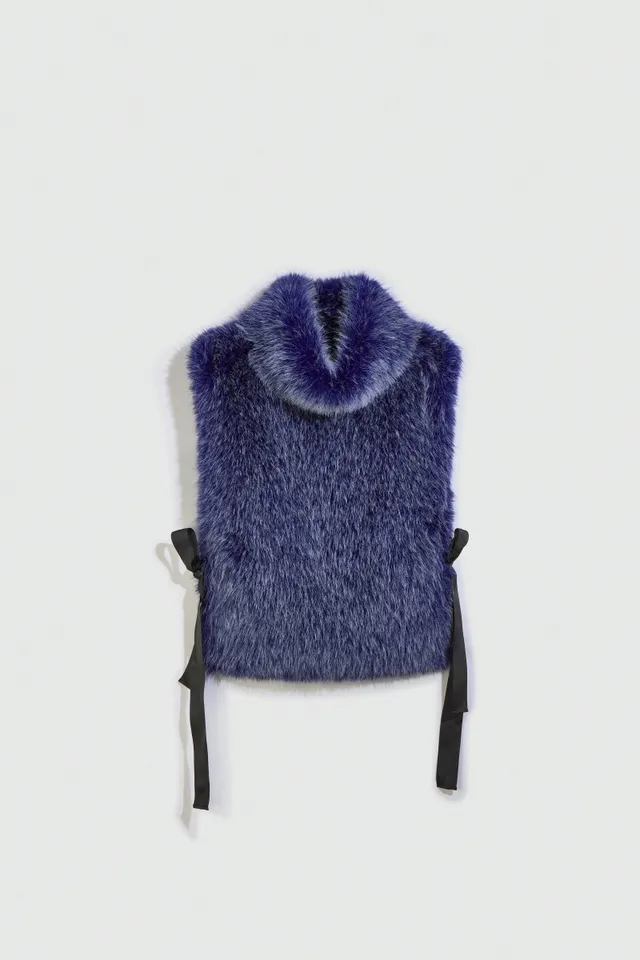 Liviana Conti Patricia Cape Fausse Fourrure Marron Effet Vison