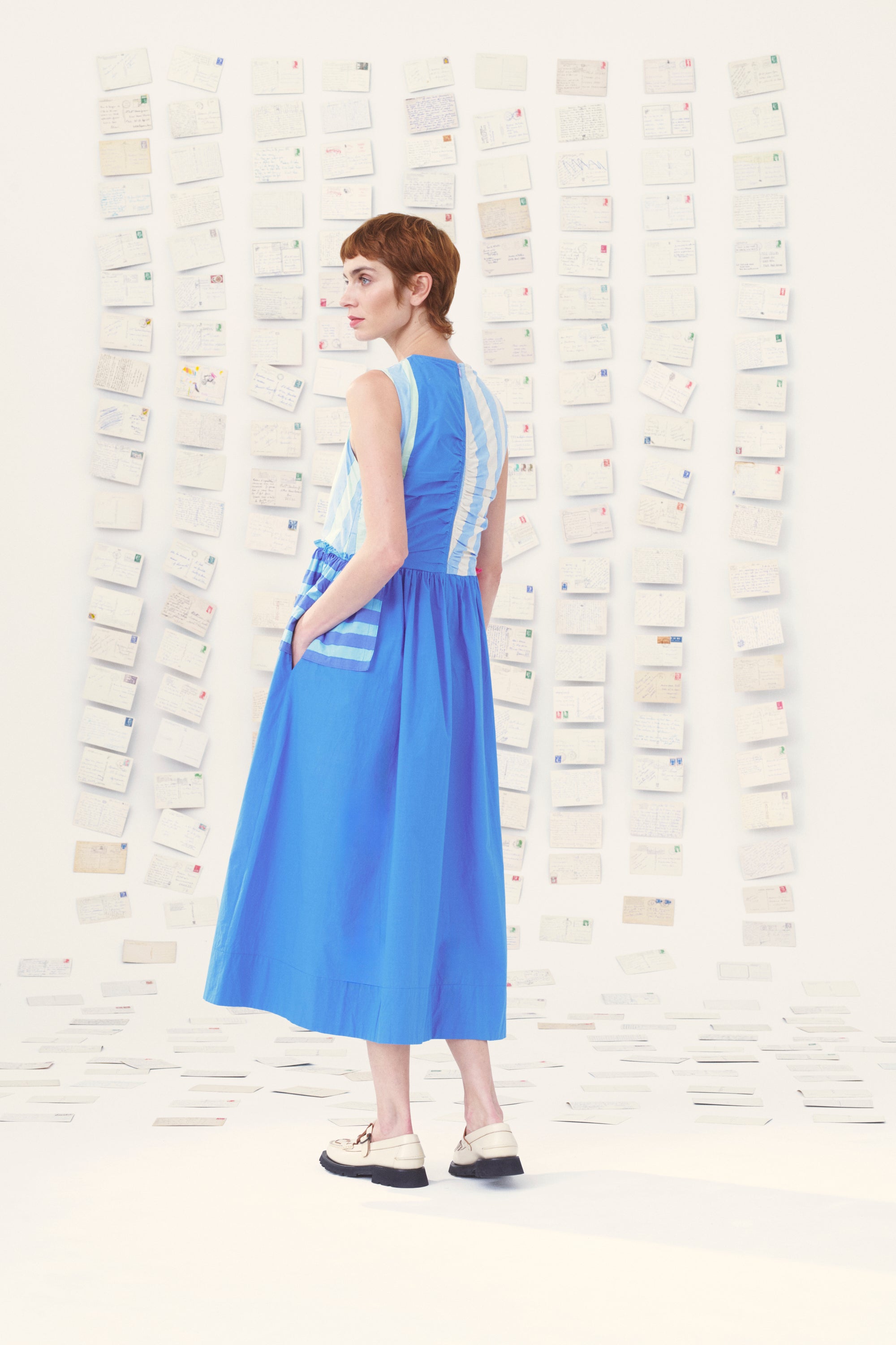 Mii en carte postale Robe Ilana Les Cyclades robe imprimée
