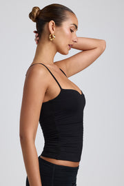 Oh Polly Esme 8482 débardeur noir froncé modal