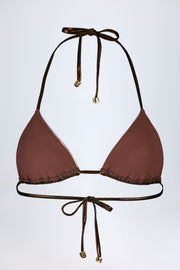 Oh Polly Caleta Haut Bikini Triangle Bronze Doré