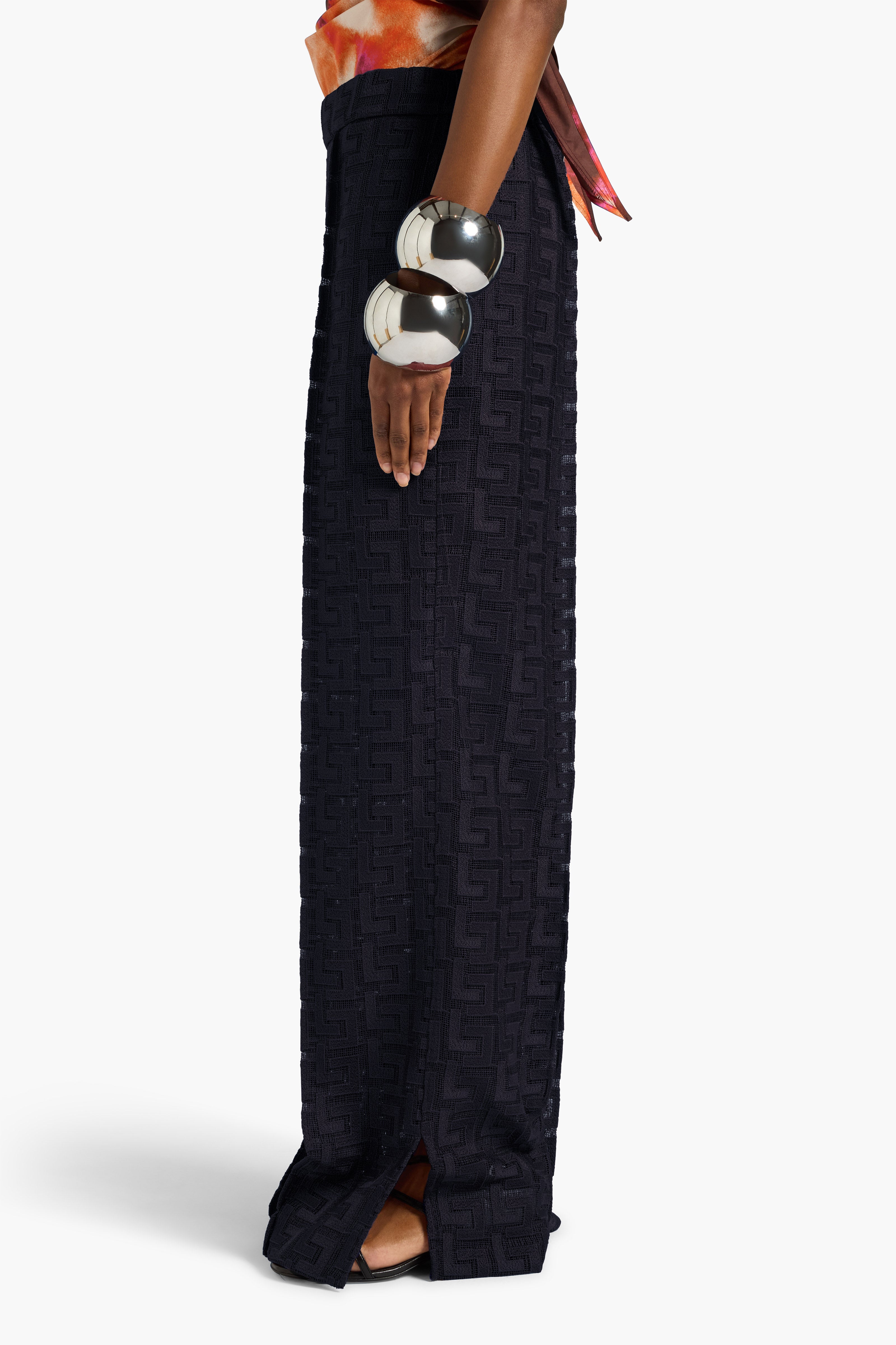 Liviana Conti Ansel Pantalon Droit Macramé Abisso Taille 38-48