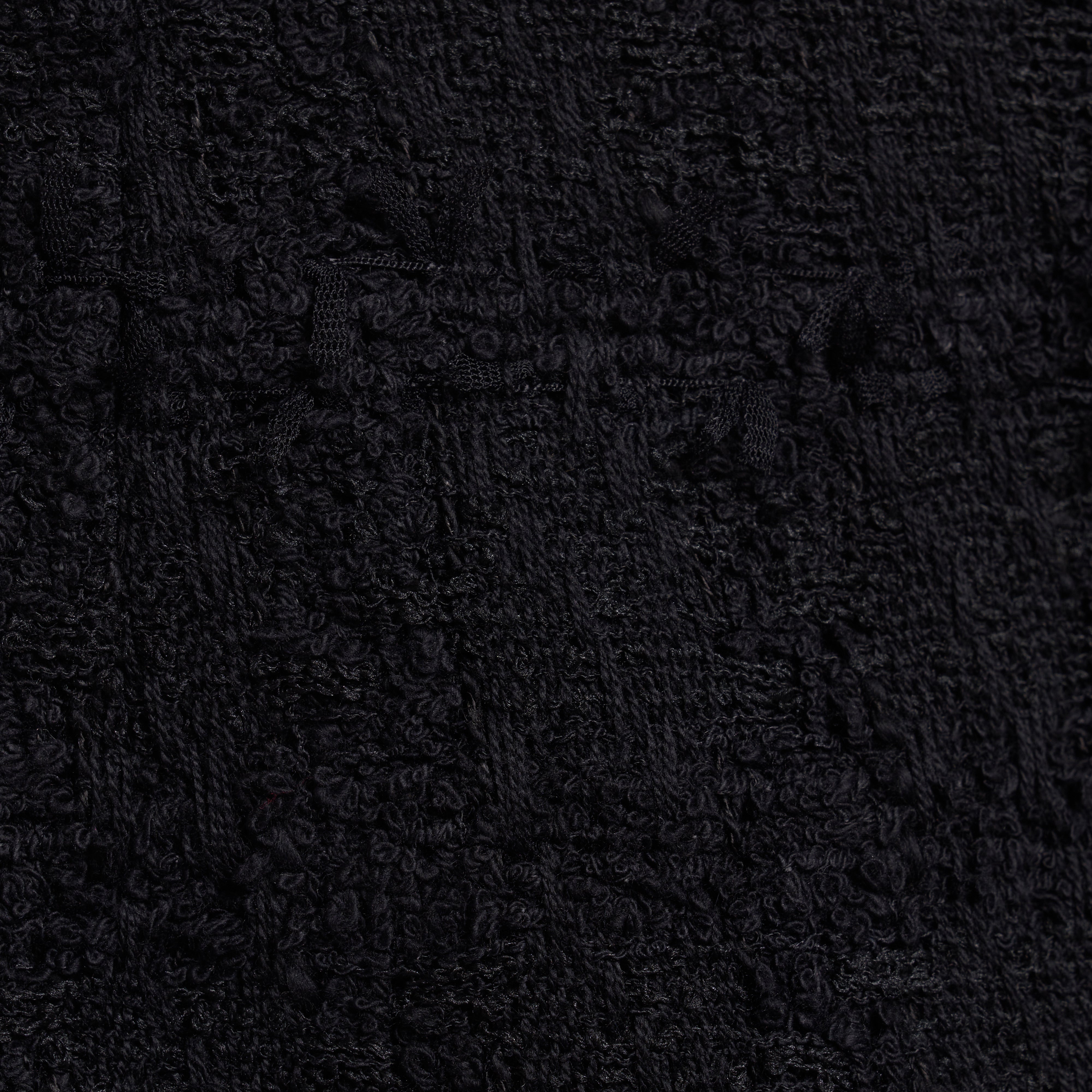 Alessandra Rich Mini jupe tweed bouclé noir carreaux