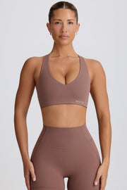 Oh Polly Bo+Tee brassière sport mocha maintien léger