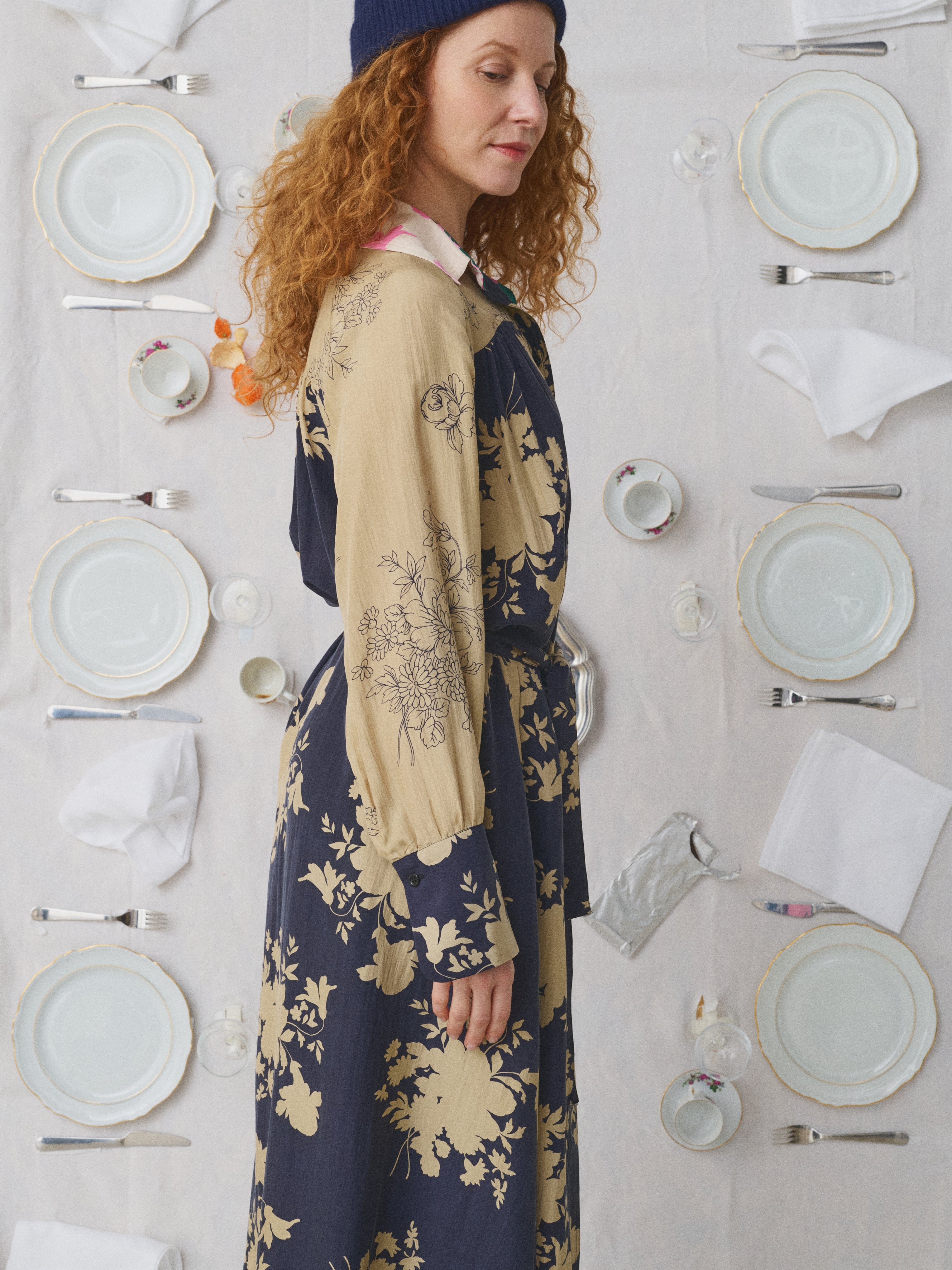 MII À table robe Venus Vaisselle robe soie XS à XXXL