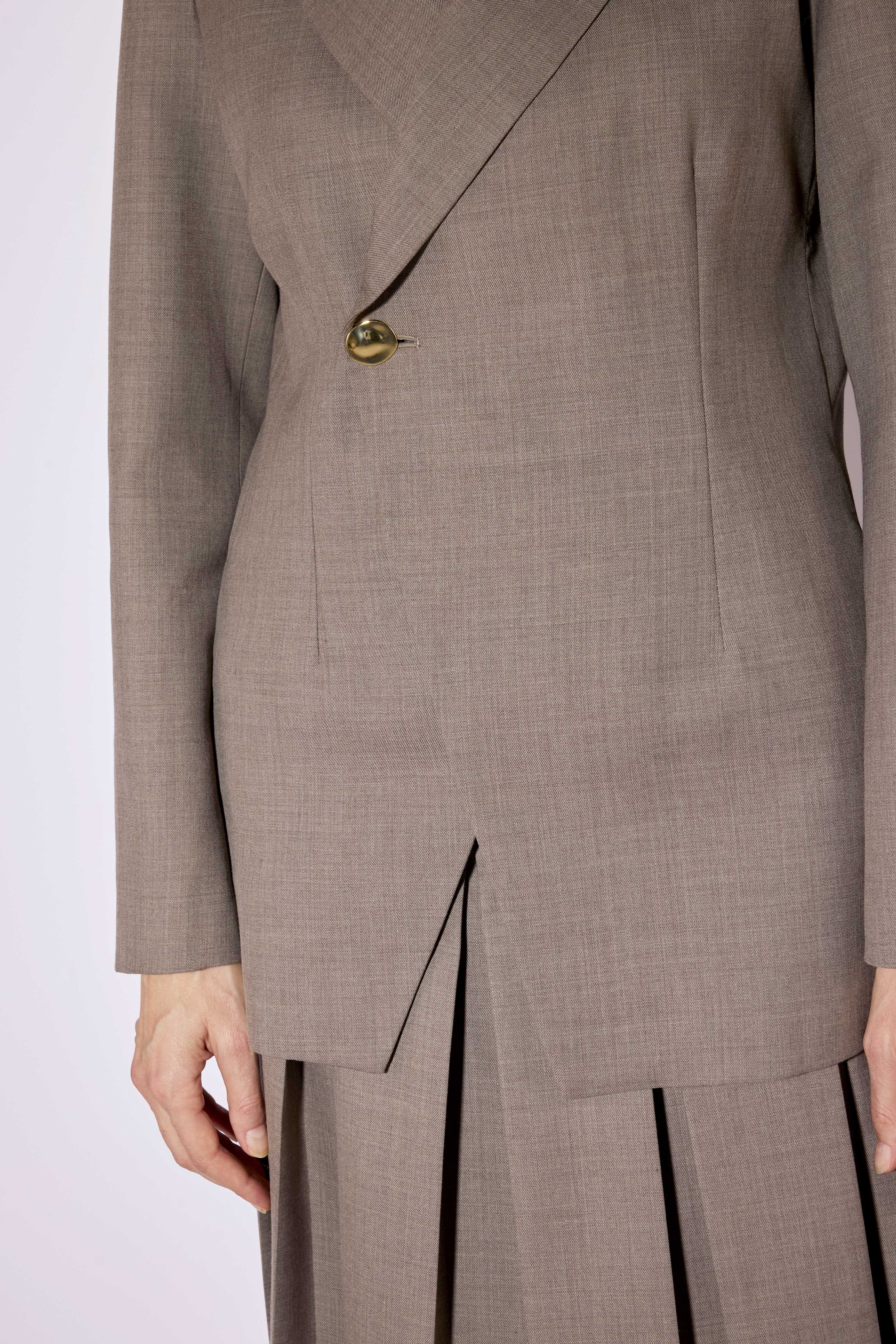 Liviana Conti Manon blazer laine marron gabardine