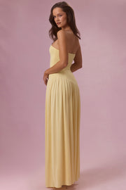 Oh Polly Evelina robe bustier jersey jaune Butter