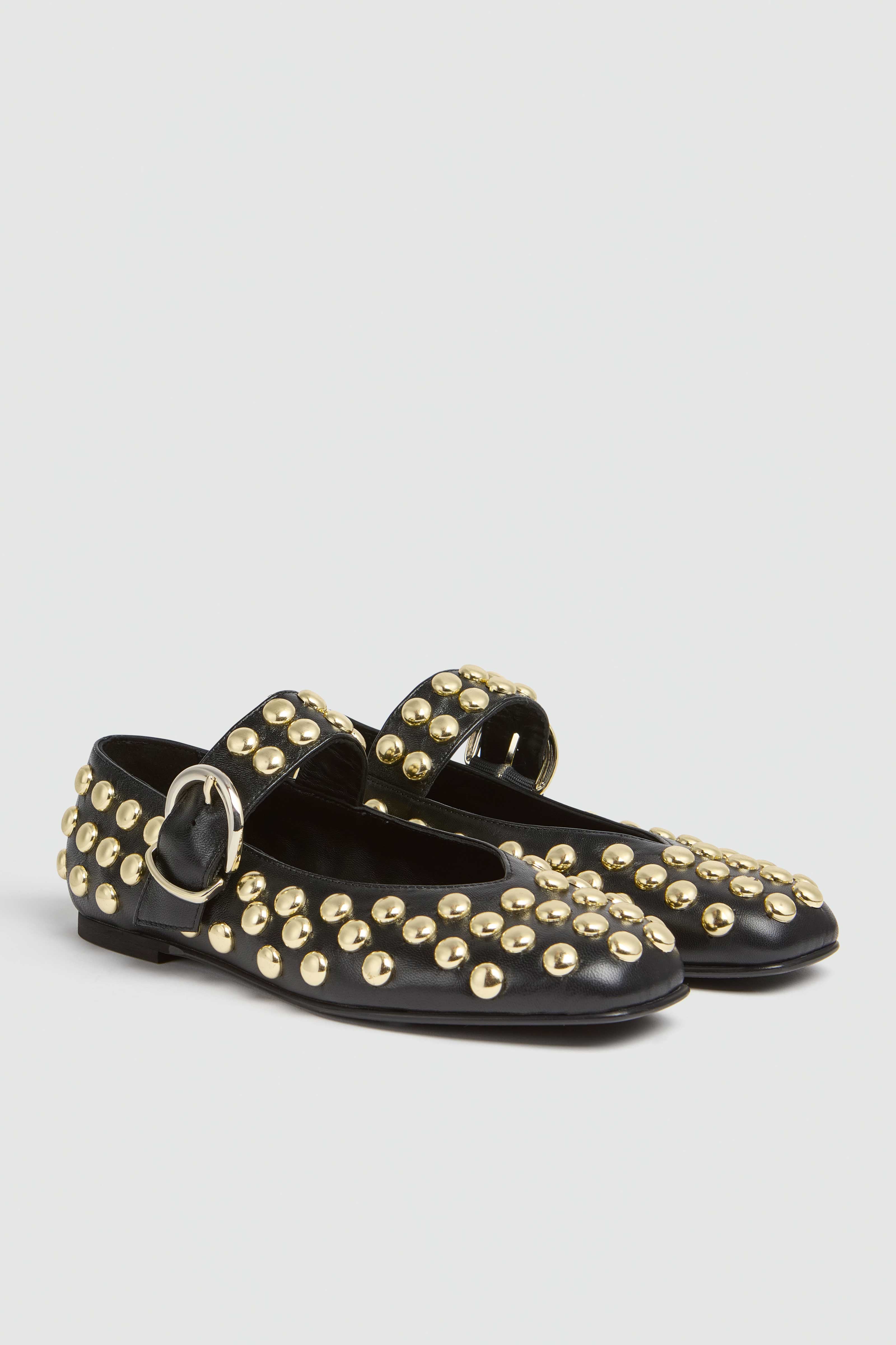 Liviana Conti Vittoria ballerines noires cloutées