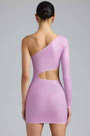 Oh Polly Dresses Zanab 8179 robe mini violet rose métallisé
