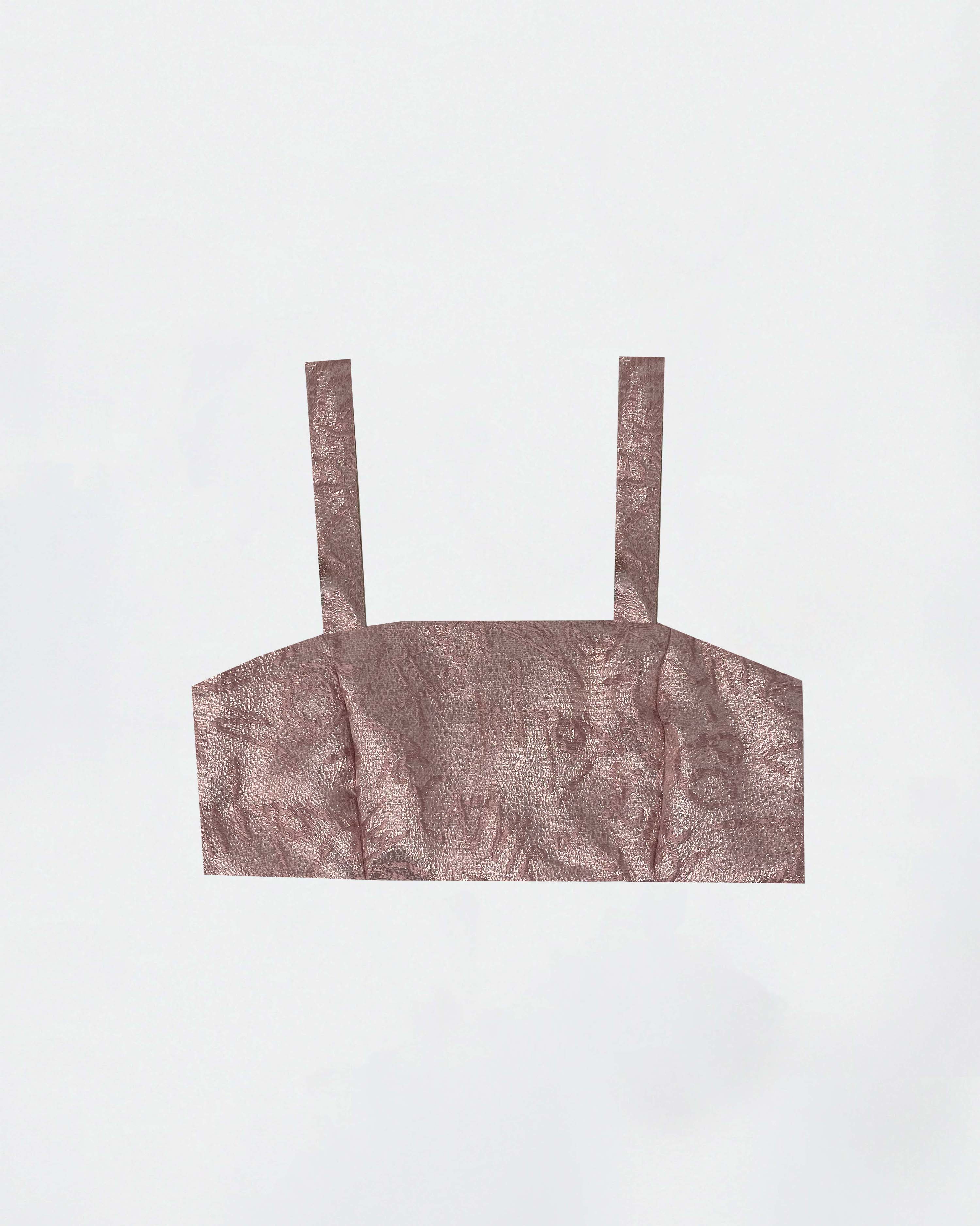 The Ethiquette Orchidée crop top tweed taille M