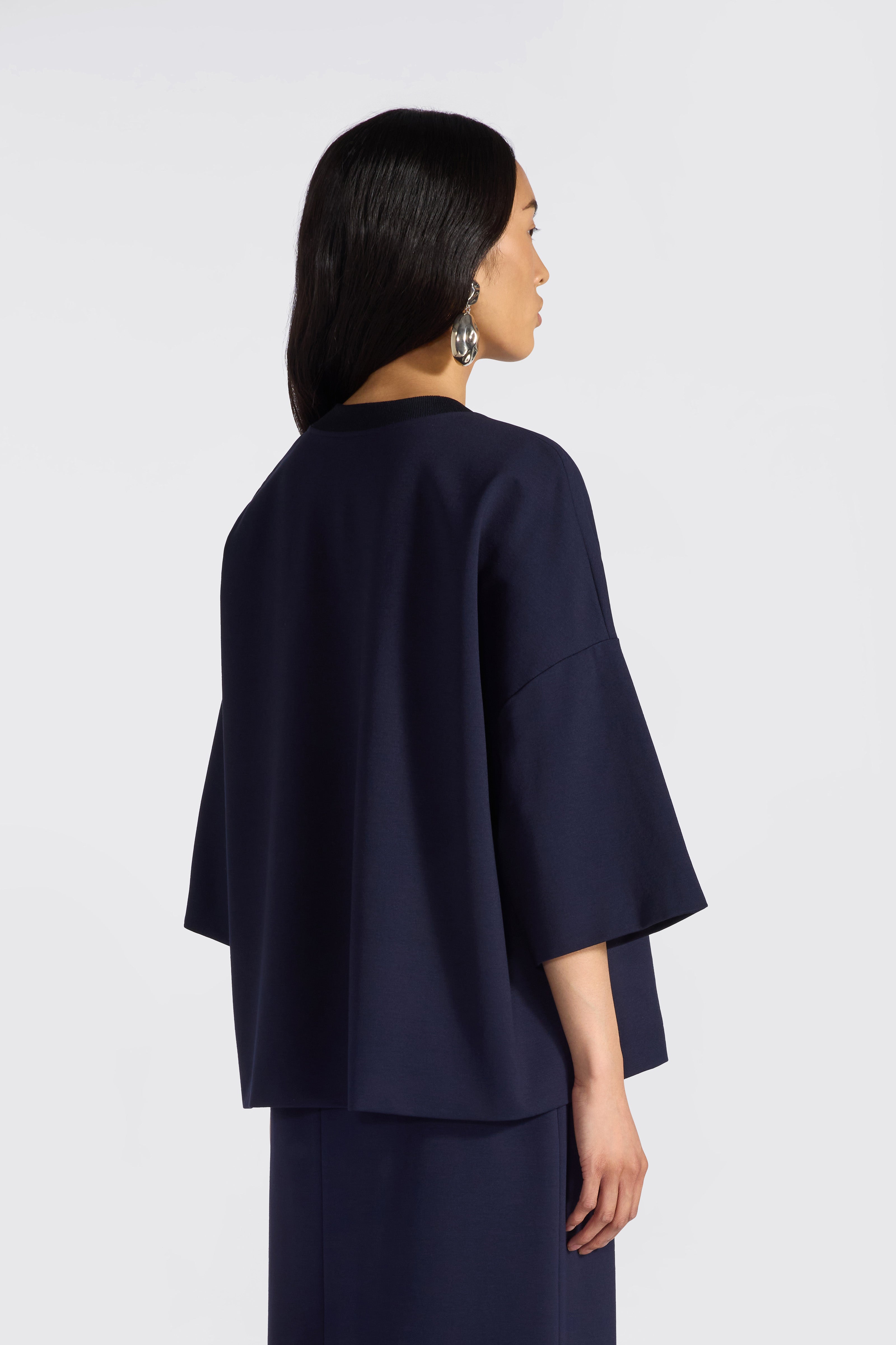 Liviana Conti Febe Blouse Punto Milano Notte Col Rond