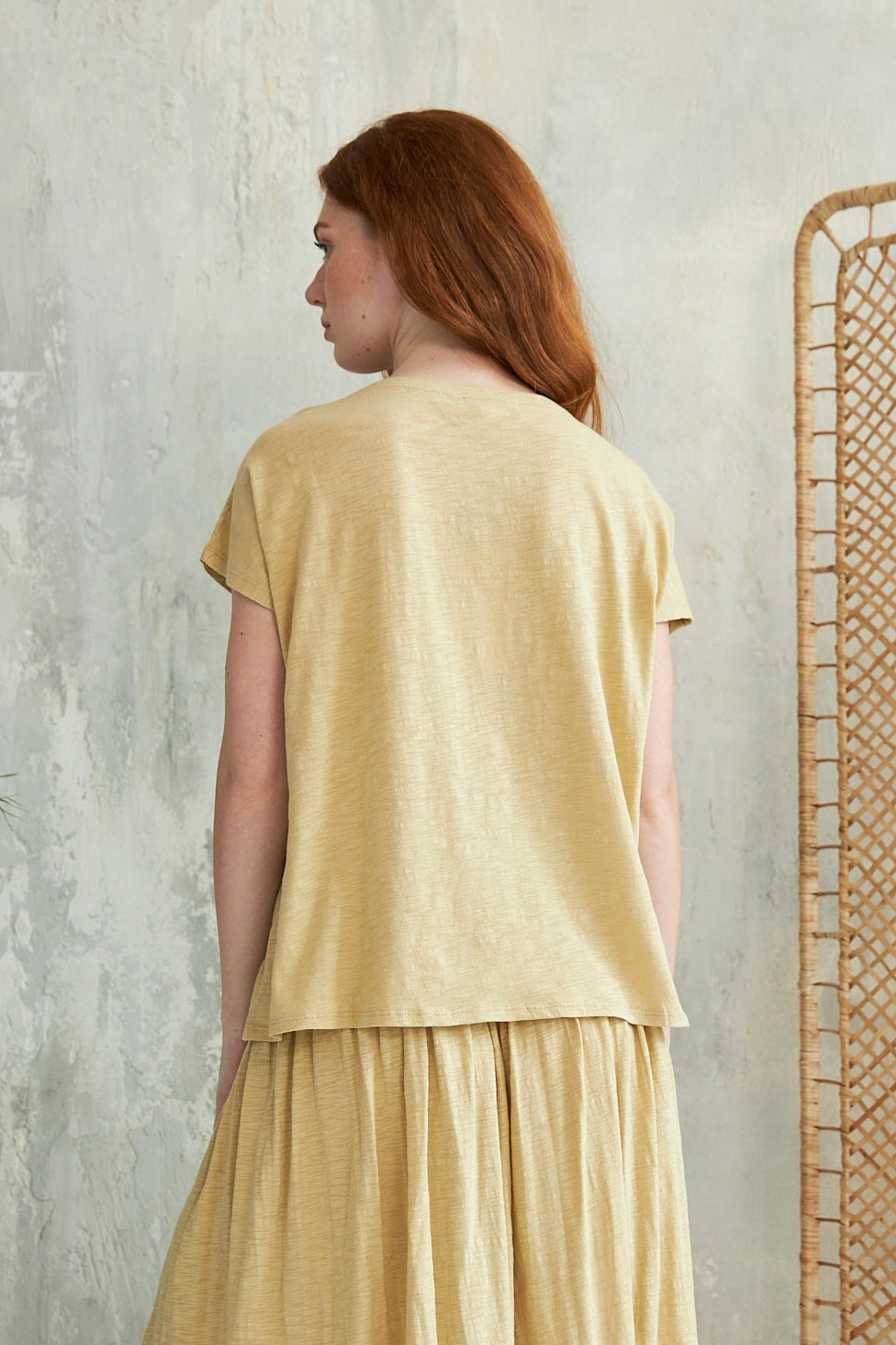 CHICOSOLEIL ROXY t-shirt beige skin coton large