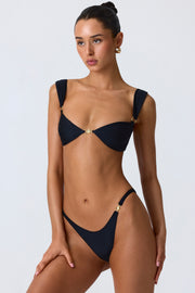 Oh Polly Swim NS0697 bas bikini cheeky noir coquillage