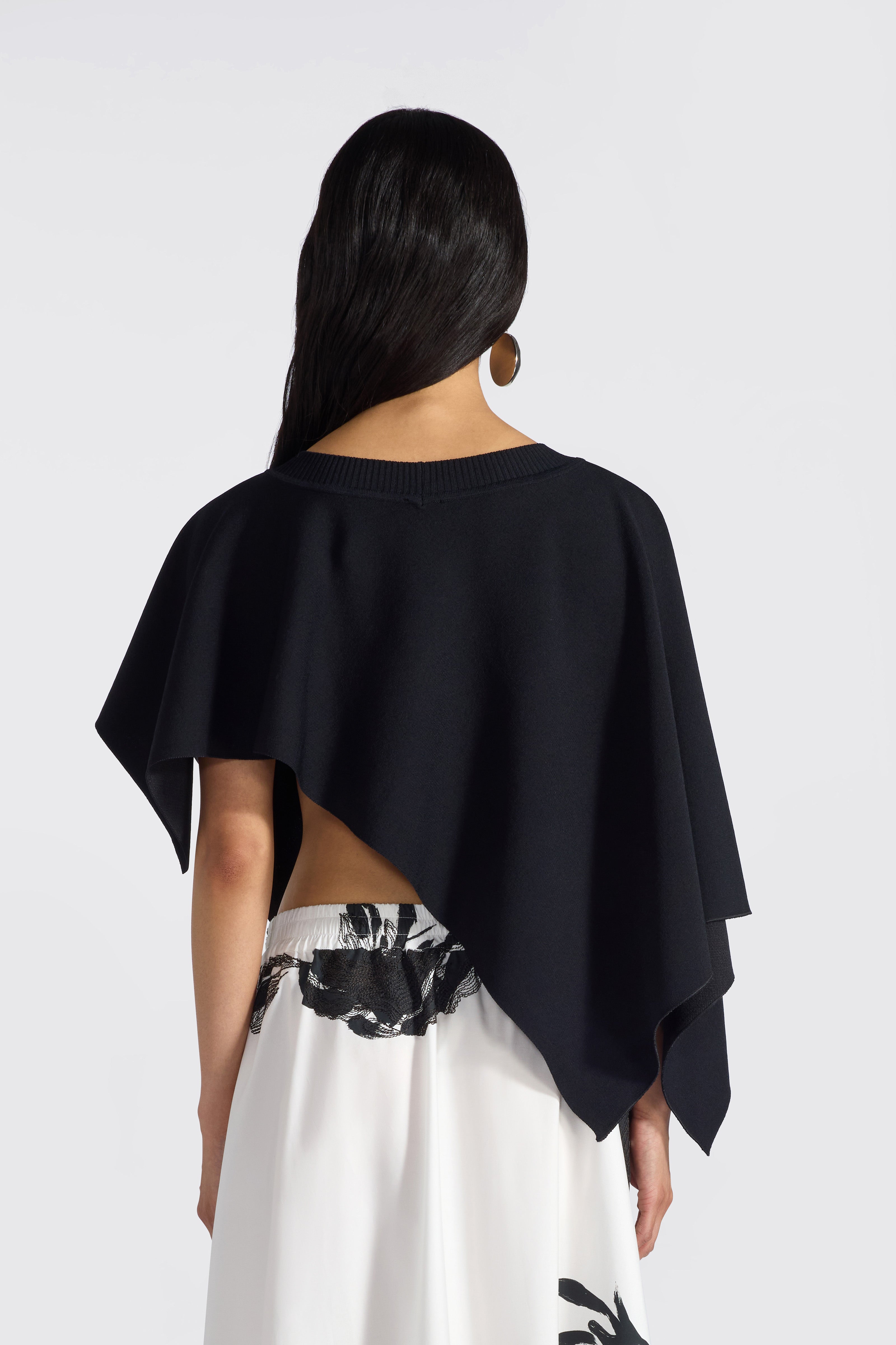 Liviana Conti Lyla cape noire viscose stretch