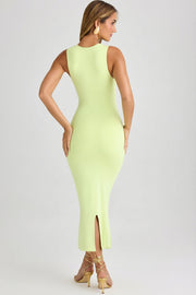 Oh Polly Ainslee 5617 robe midi vert matcha modal