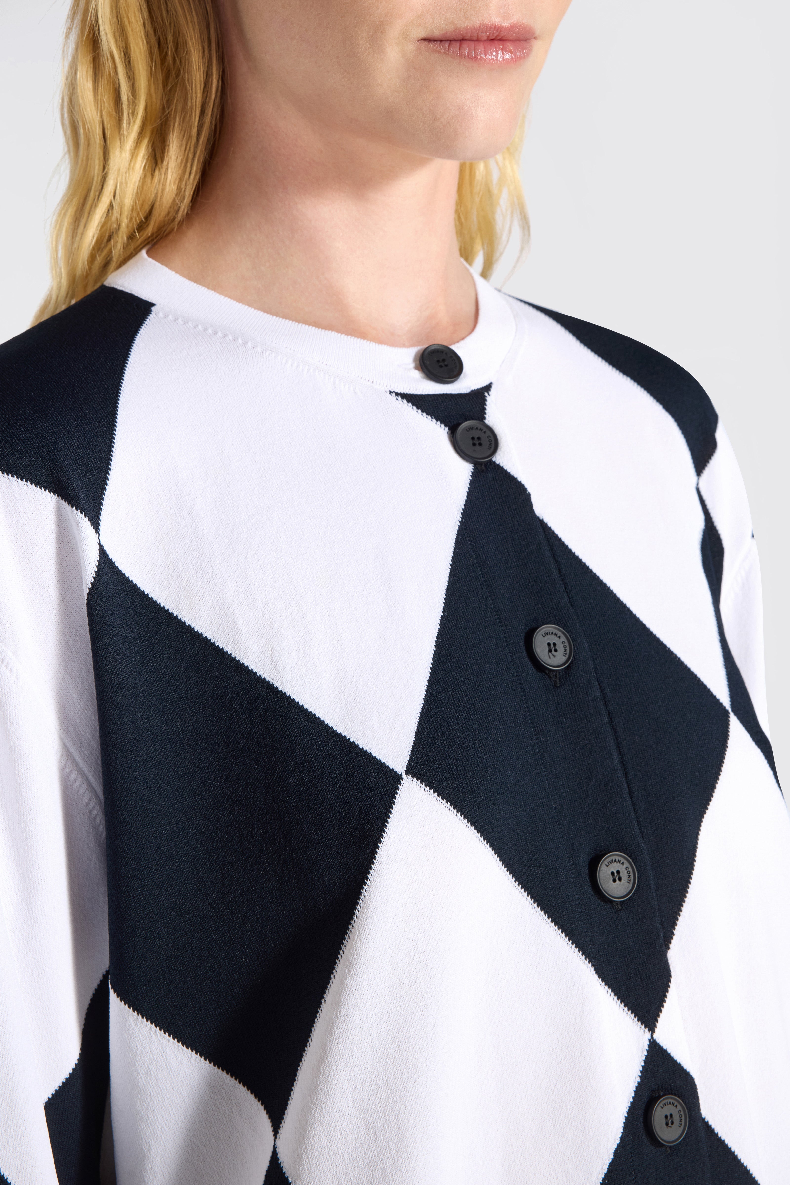 Liviana Conti Jeremy gilet losanges viscose