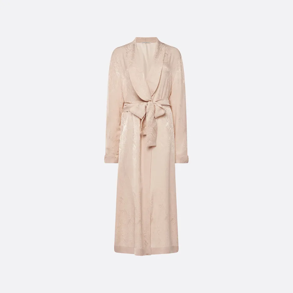 Alessandra Rich robe soie blush jacquard ceinture