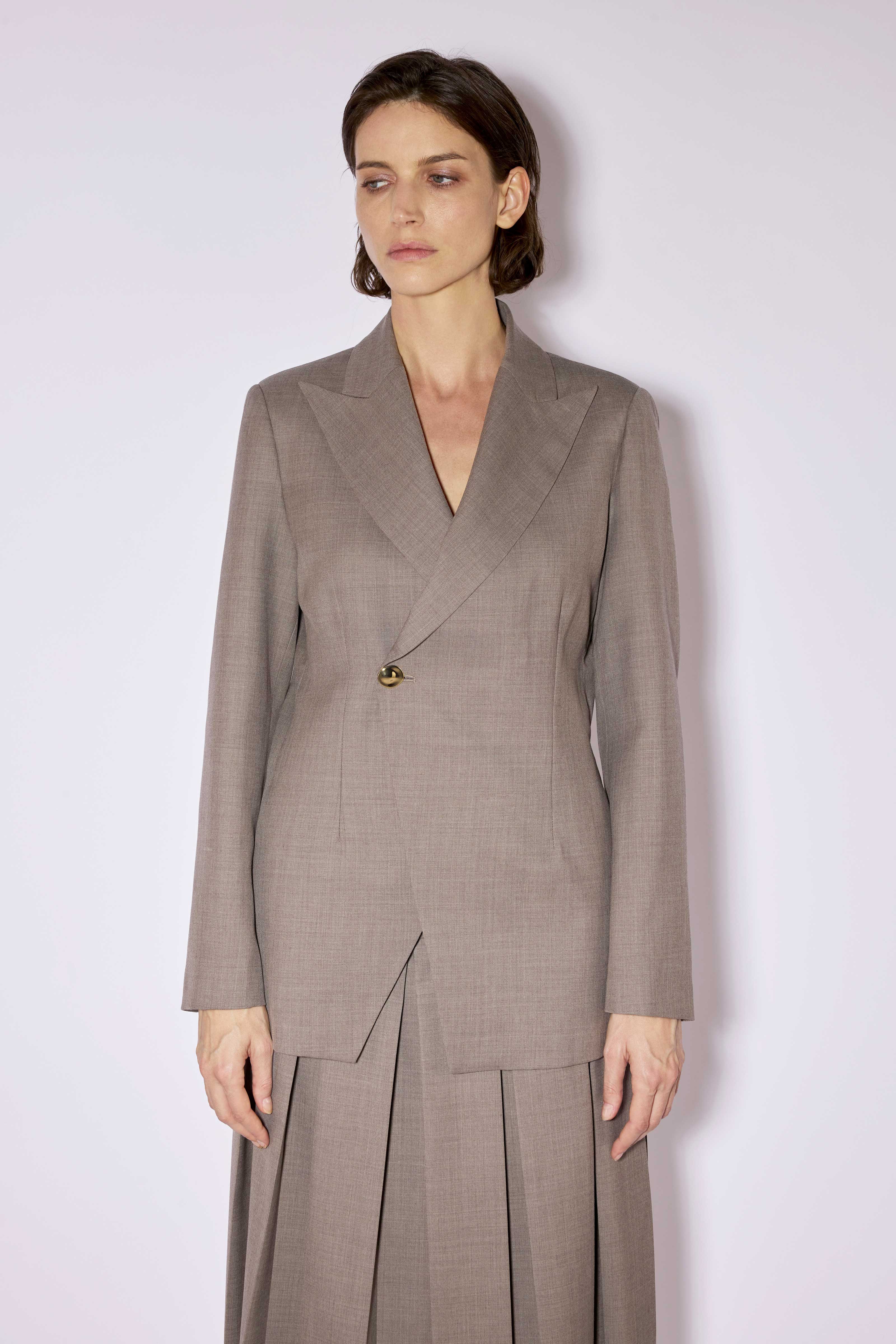 Liviana Conti Manon blazer laine marron gabardine