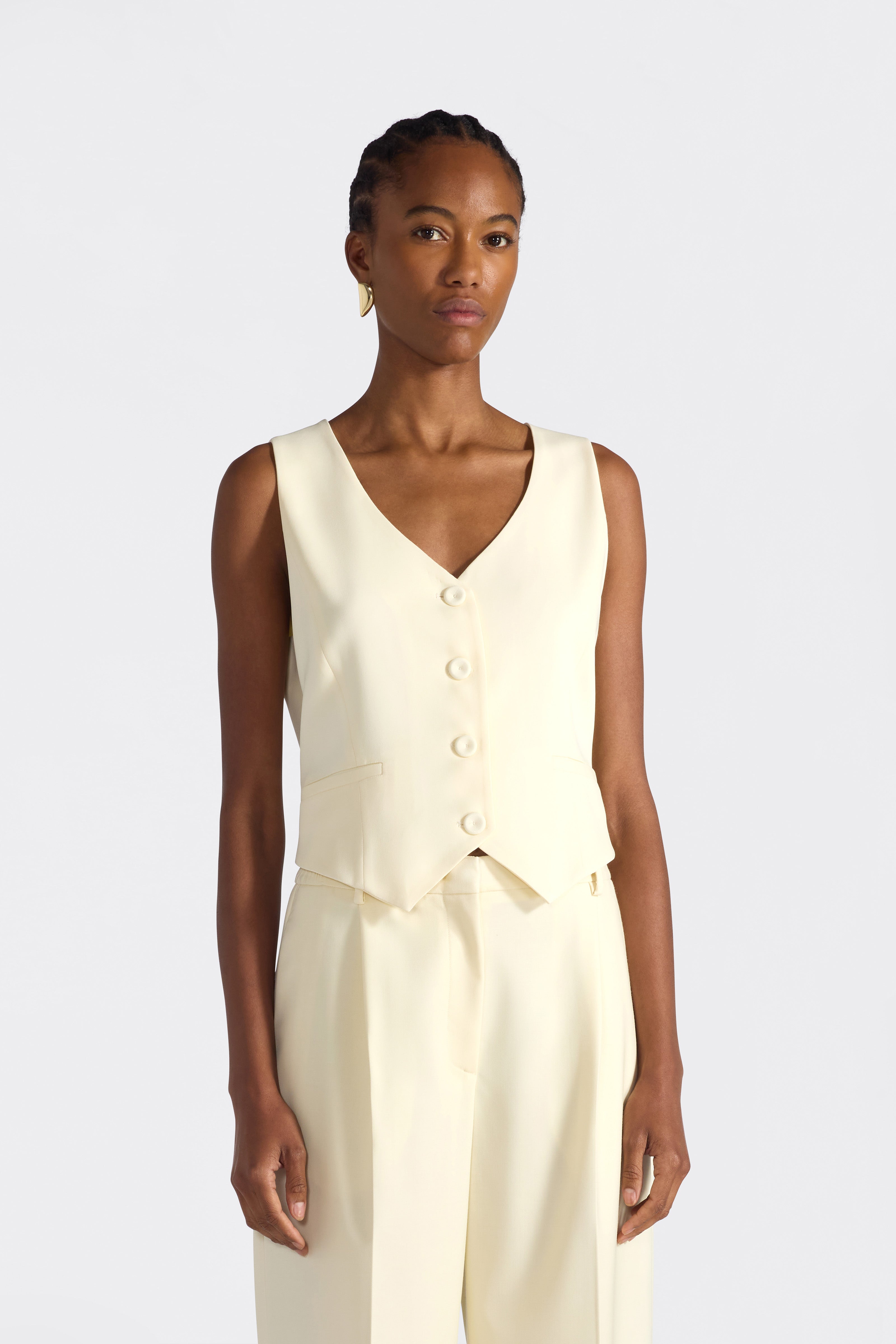 Liviana Conti Fulton gilet sans manches viscose polline