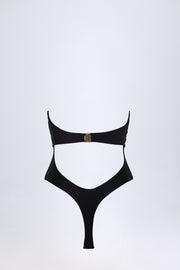 Oh Polly Swim Bahari maillot noir découpé licou
