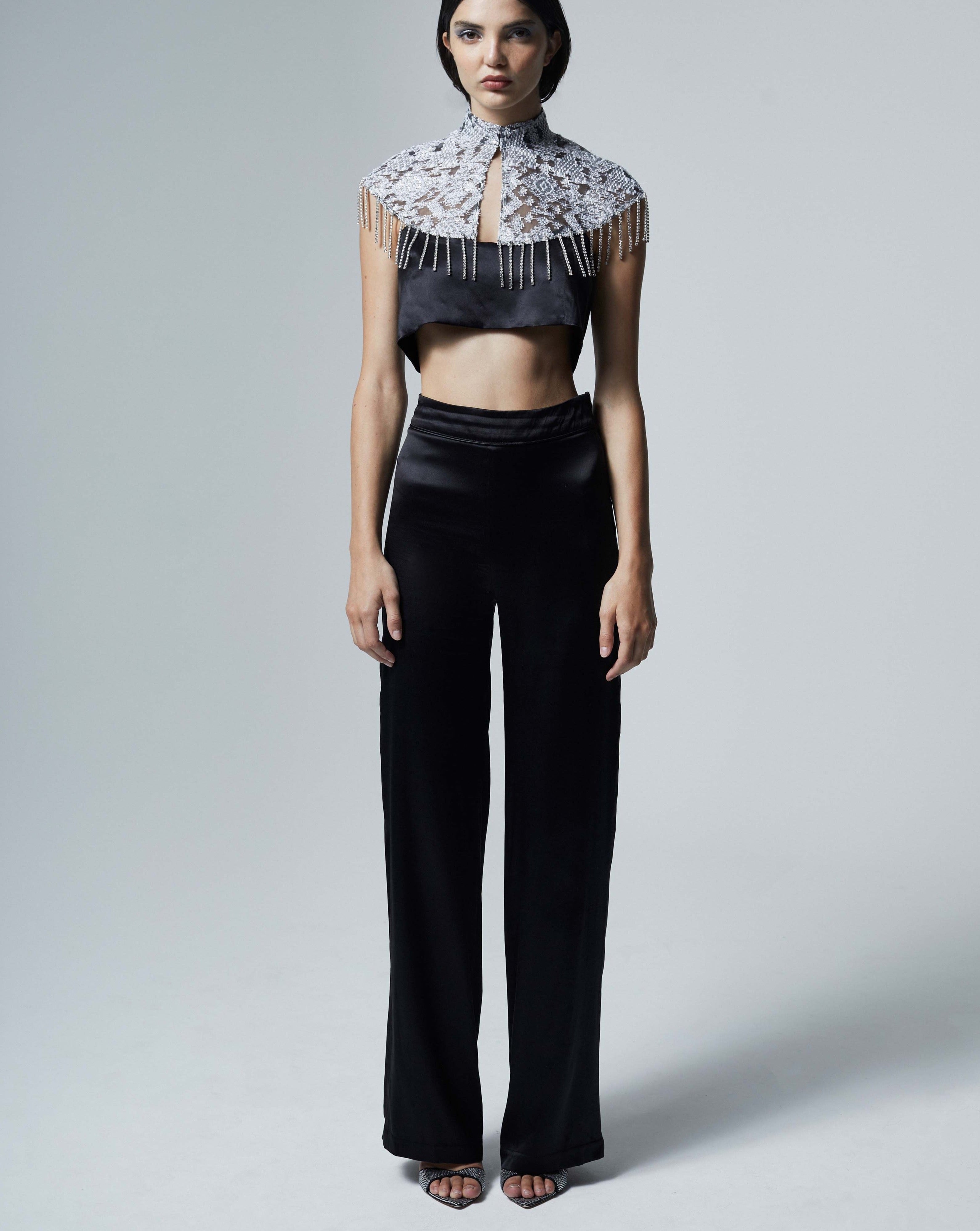 The Ethiquette Aphrodite pantalon soie noir S