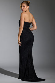 Oh Polly Embellished Florentina 8065 robe bustier noire strass