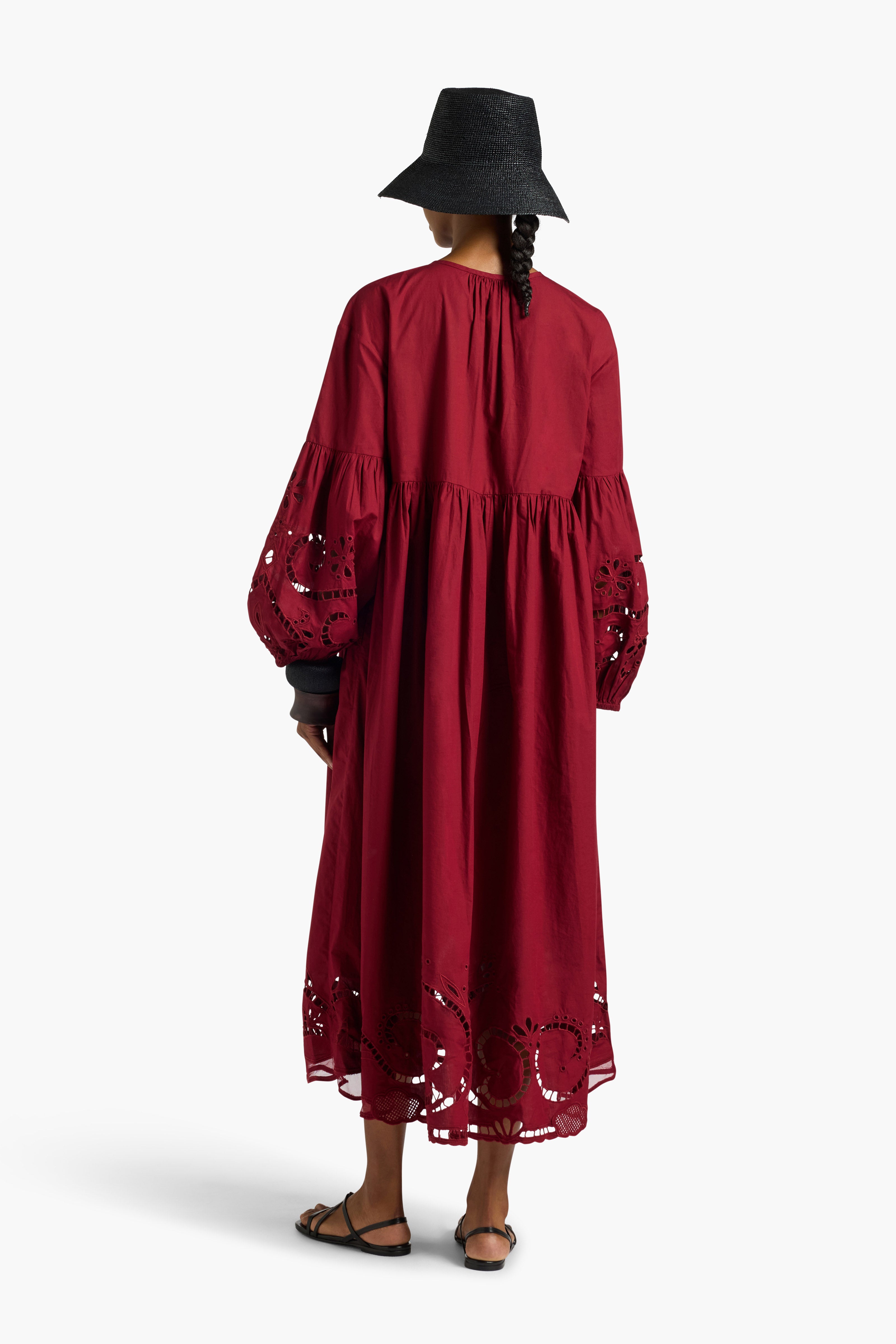 Liviana Conti Amina robe coton terracotta M