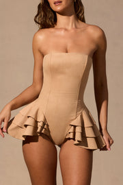 Oh Polly Marivelle combishort corset beige volants