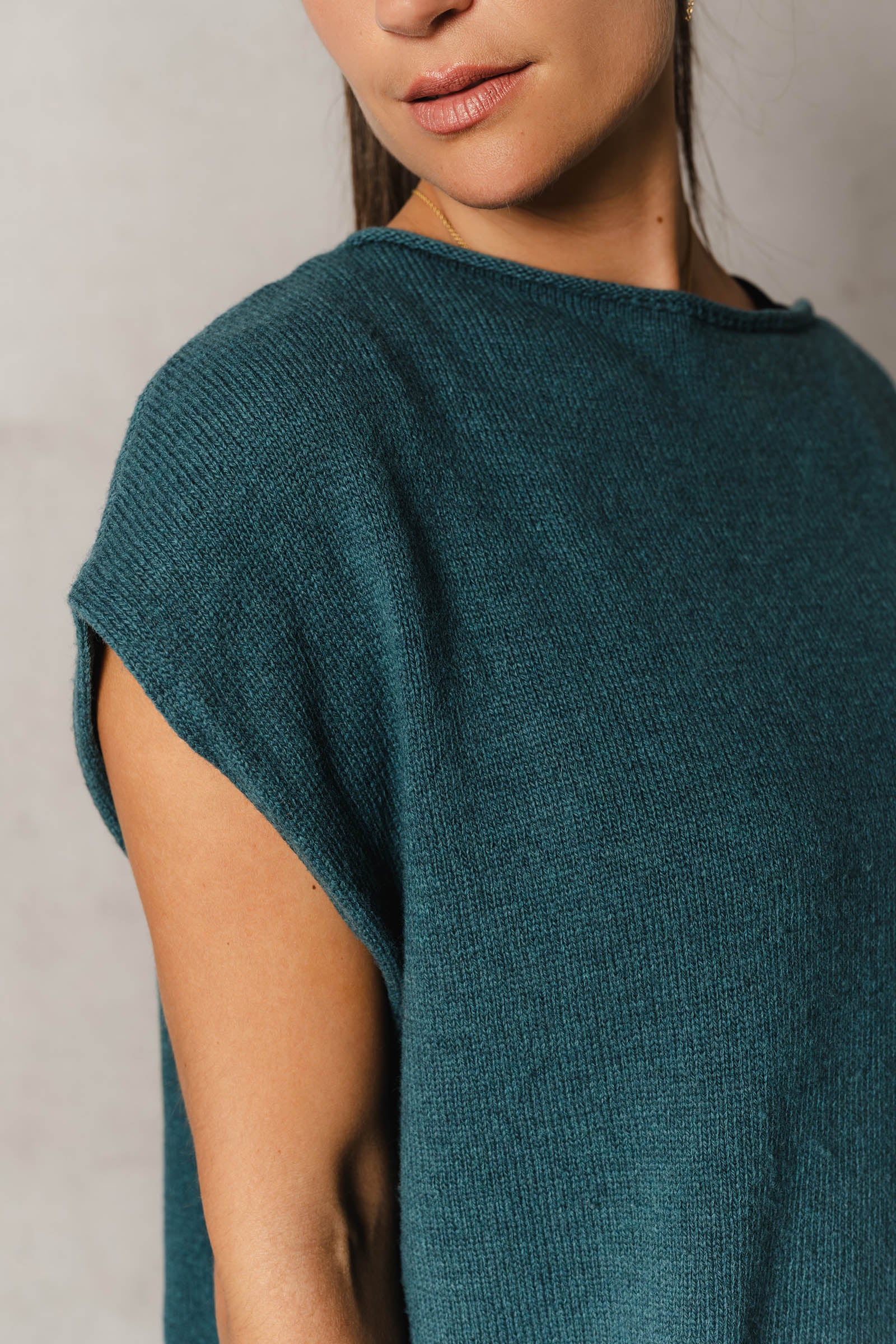 Thelma & Rose Willem poncho gris doux T1