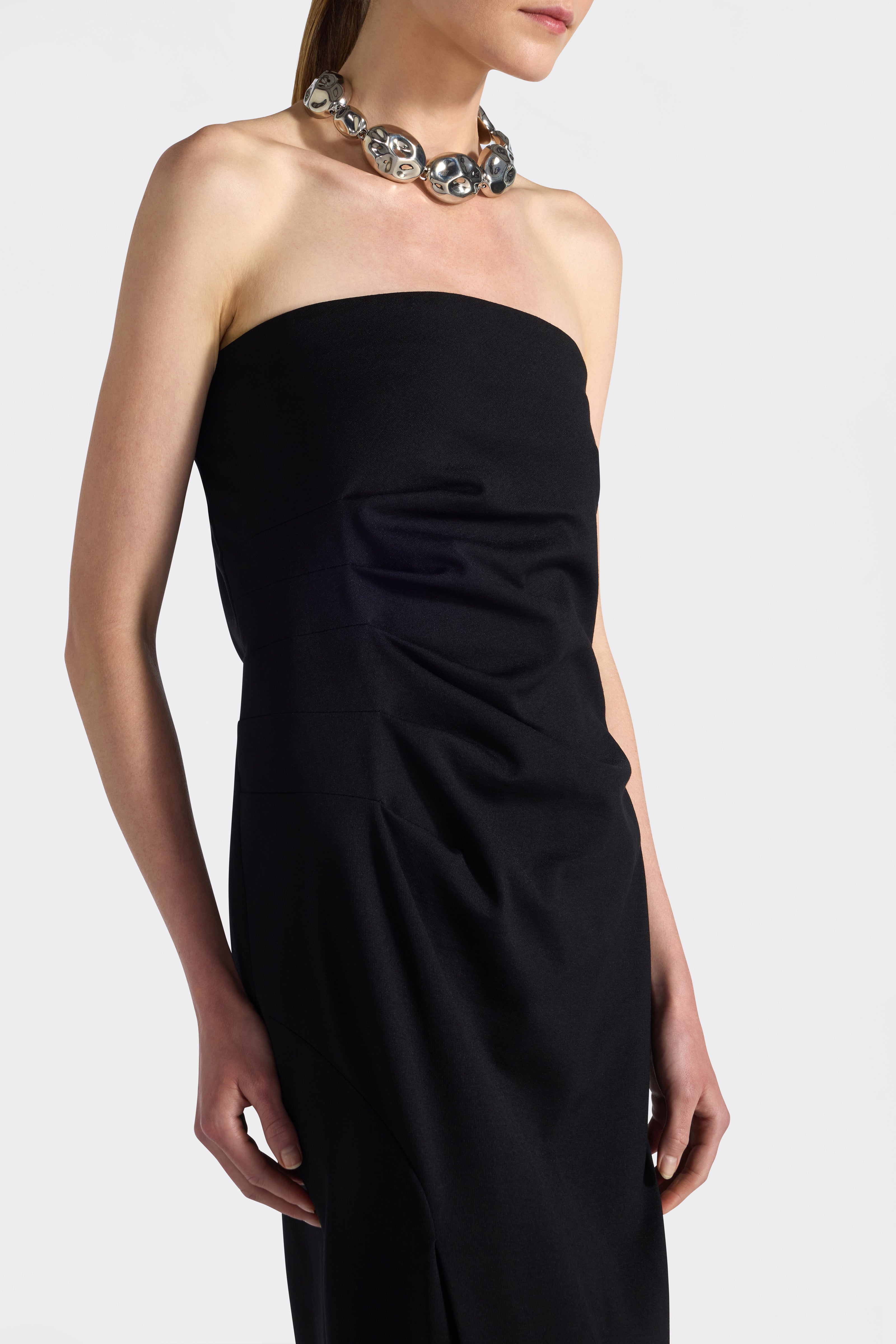 Liviana Conti Margaret robe bustier midi noire 42