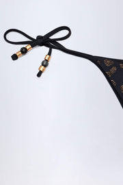 Oh Polly Swim Cebu bas de bikini noir thong taille haute