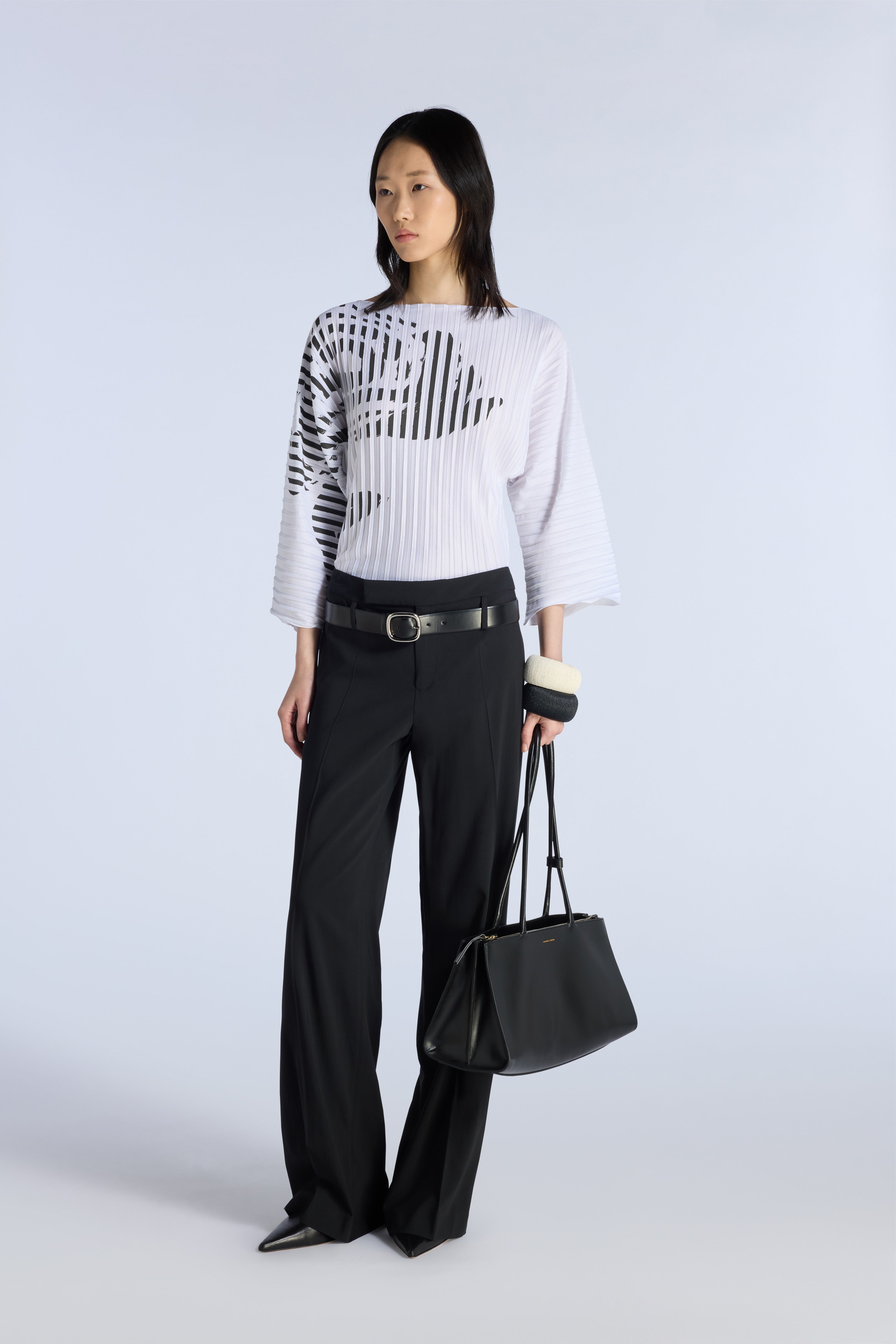 Liviana Conti Frida blouse plissée imprimé rose Blanc