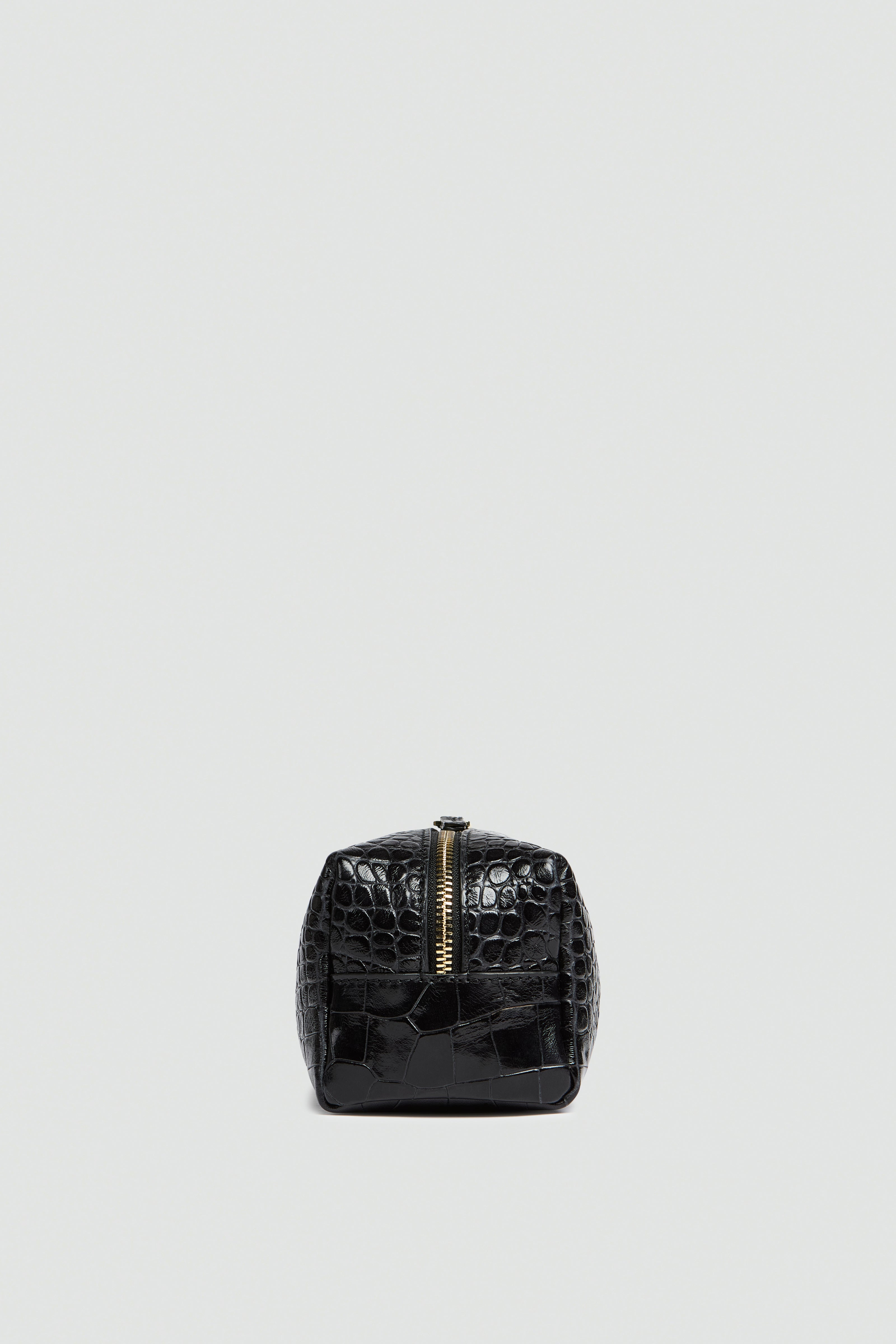 Liviana Conti Elodie pochette cuir noir croco