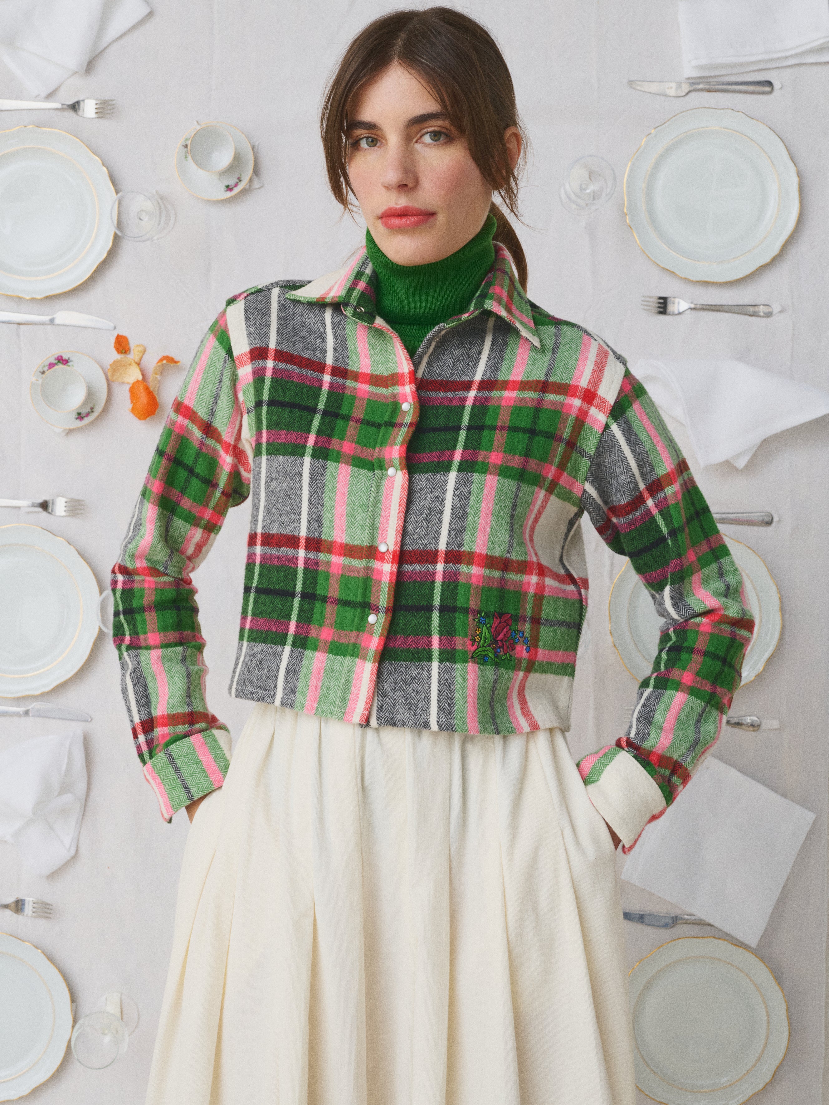 MII À table chemise Bambi En Cuisine carreaux coton