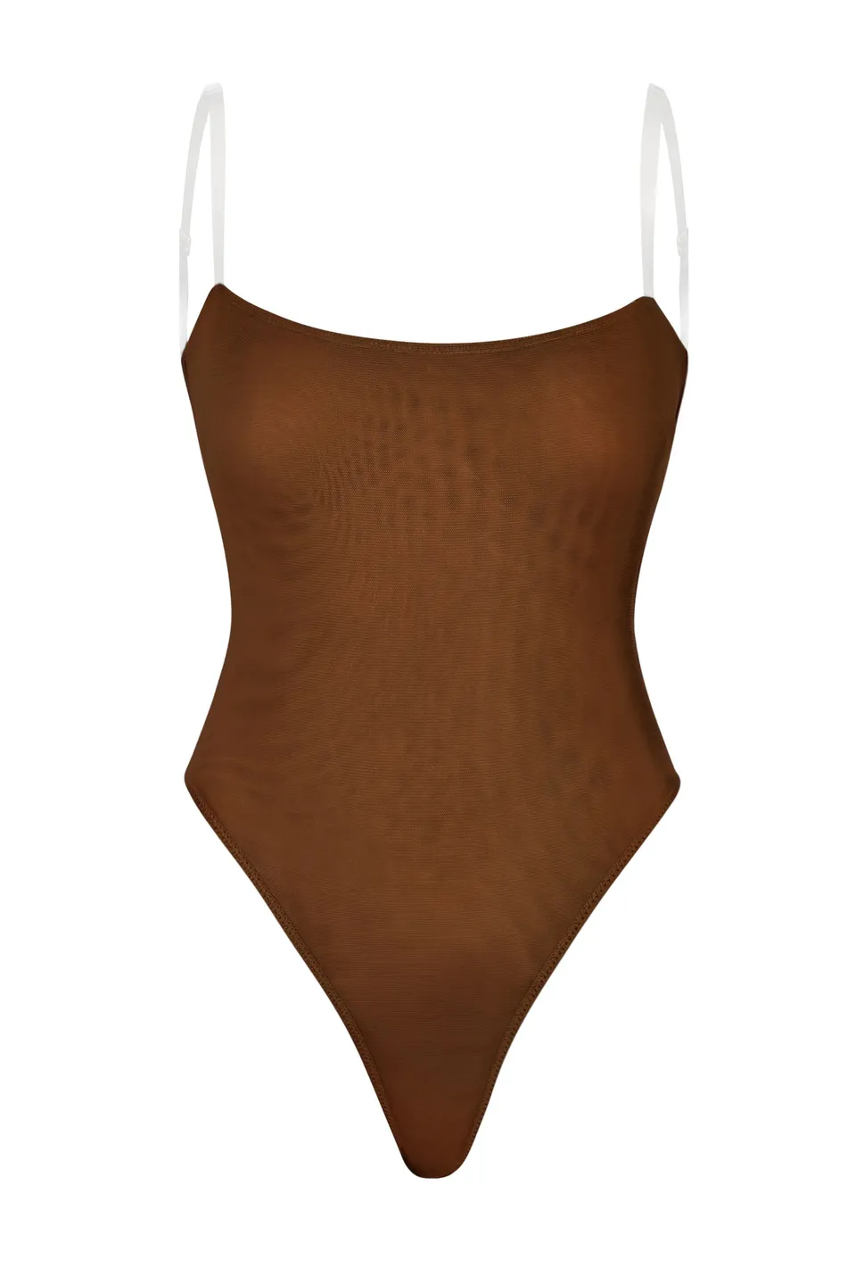 Oh Polly Body String Marron Bretelles Invisibles Mesh