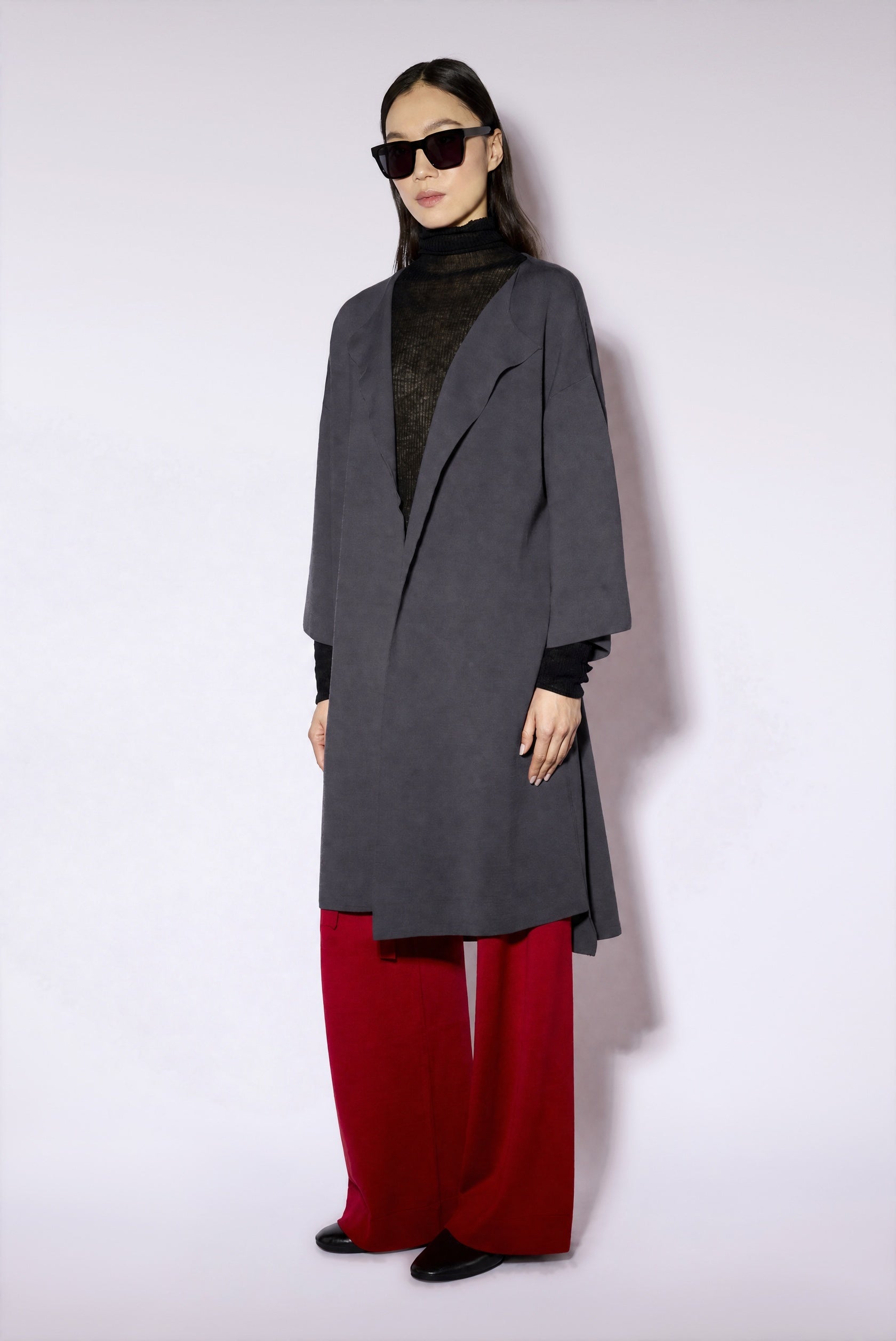 Liviana Conti Cynthia Cardigan Laine Mérinos Noir Ouvert